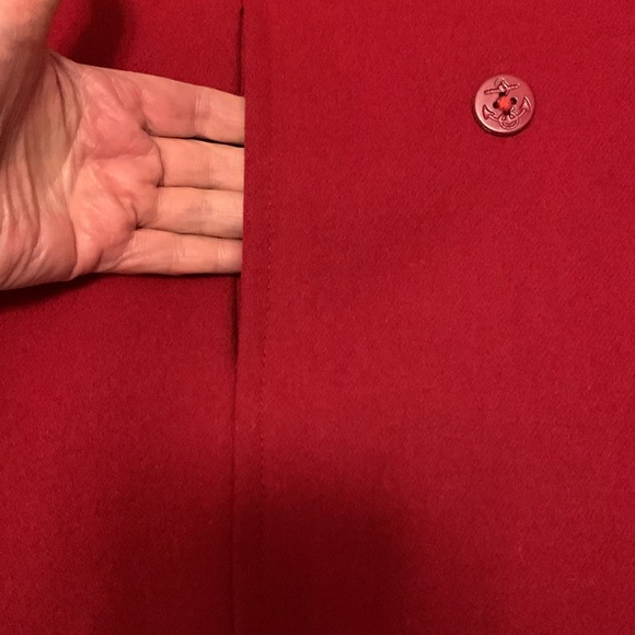 Red Wool Pendleton Pea Coat - Size 16 - 100% Merino Wool - Gorgeous coat! - Picture 5 of 10